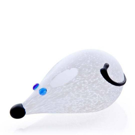 ArtGlass Mouse Paperweight,White